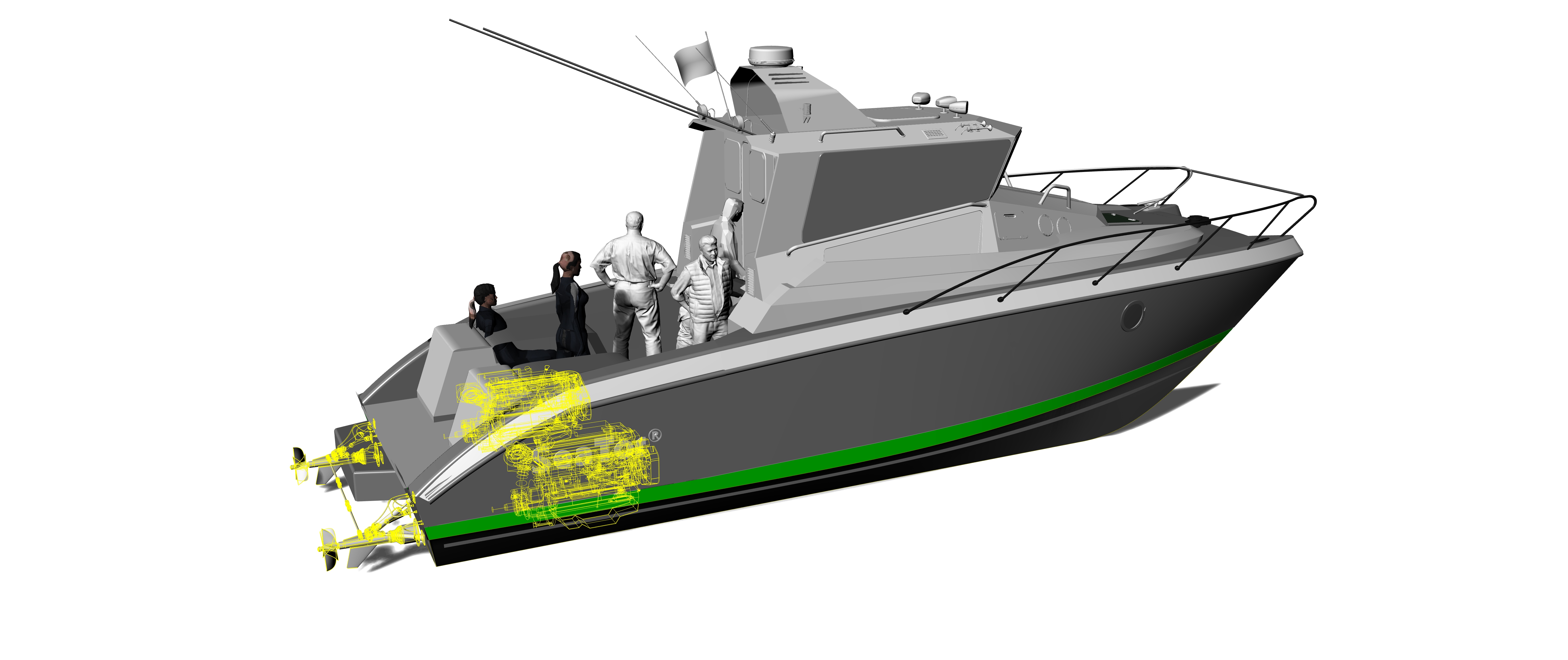 SEATOR® Catamaran Recreacional/Pesca Oceanica 12 pax